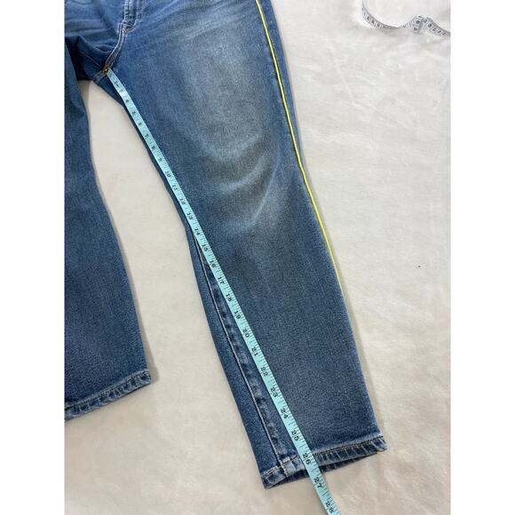 7FAMK Luxe Vintage Ankle Skinny Jeans Light Medium Wash Plus 33 Capsule Easy - Picture 8 of 8